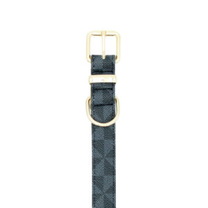 Navy blue Geometric designer luxury dog collar