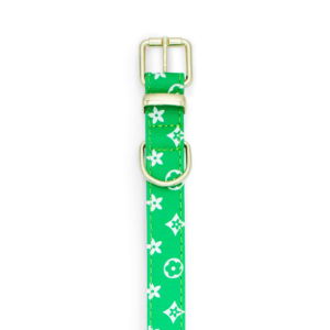 Green dog collar lv