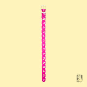 Hot pink dog collar designer lv