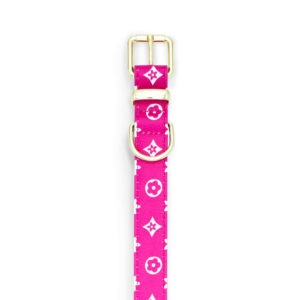 Hot pink luxury dog collar