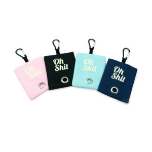 Dog waste bag dispenser "oh shit"