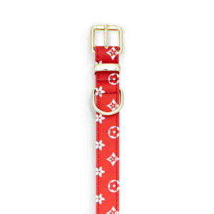 Red luxury designer dog collar