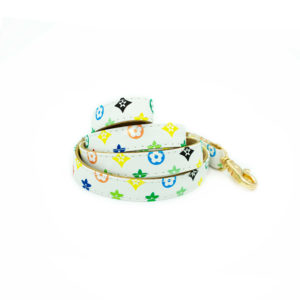 White dog leash designer