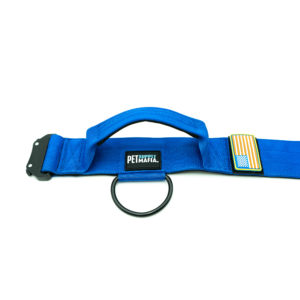 Blue -Tactical Collar 2.0 - 2in Dog Collar with Handle - Add Personalized Embroidery Name Number