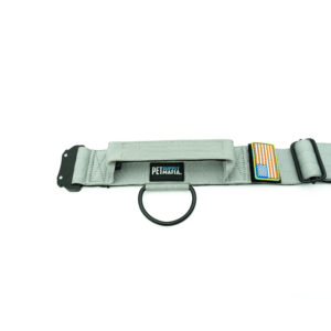 Grey - Tactical Collar 2.0 - 2in Dog Collar with Handle - Add Personalized Embroidery Name Number