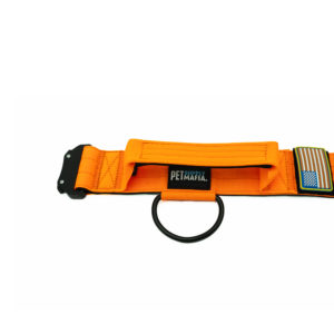 Orange - Tactical Collar 2.0 - 2in Dog Collar with Handle - Add Personalized Embroidery Name Number