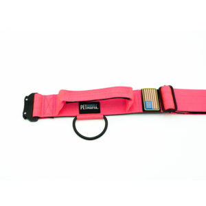 Pink - Tactical Collar 2.0 - 2in Dog Collar with Handle - Add Personalized Embroidery Name Number