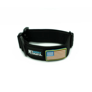 Black tactical dog collar 1.5 in
