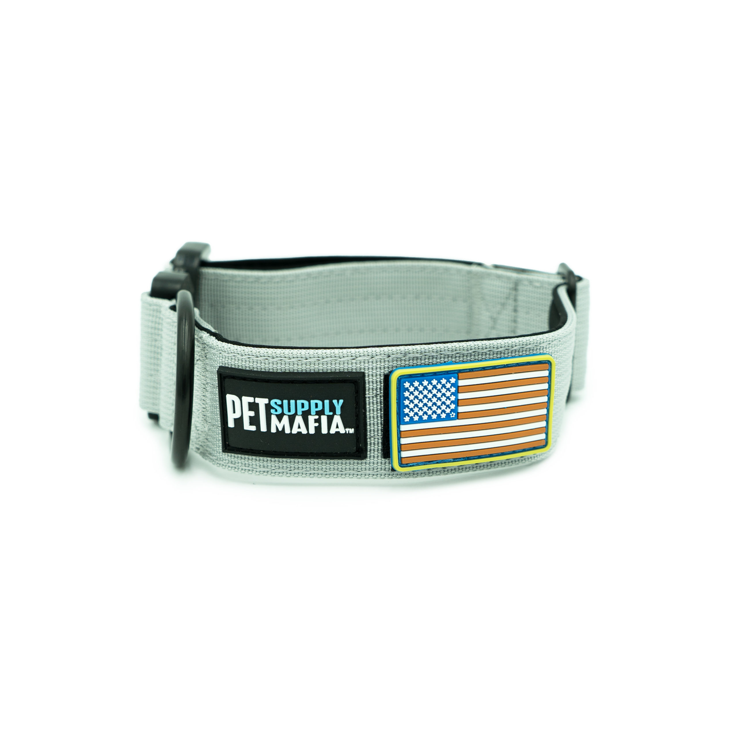 Grey tactical dog collar