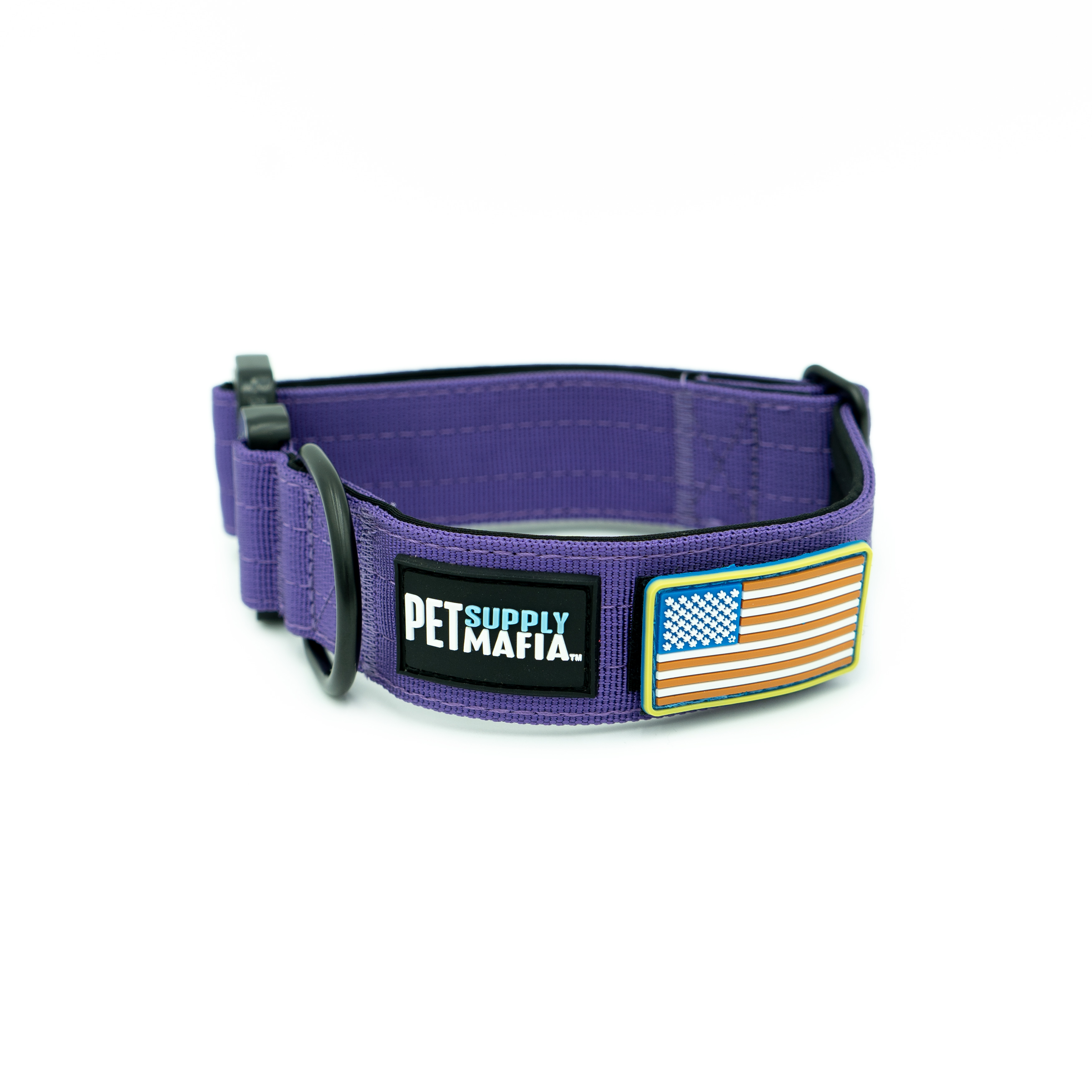 Purple tactical dog collar